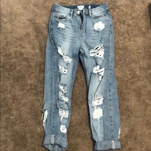 Ripped mom jeans